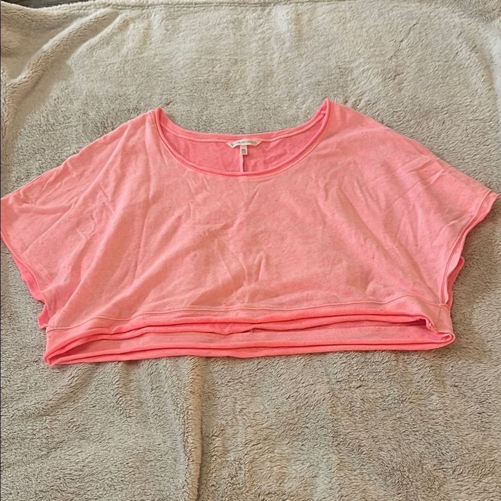 Victoria's Secret Pink Short Sleeve Relaxed Crop Top